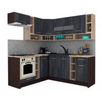 Bucatarie de Colt COSSY NEW 180-200 ST. Wenge / Decor 8509